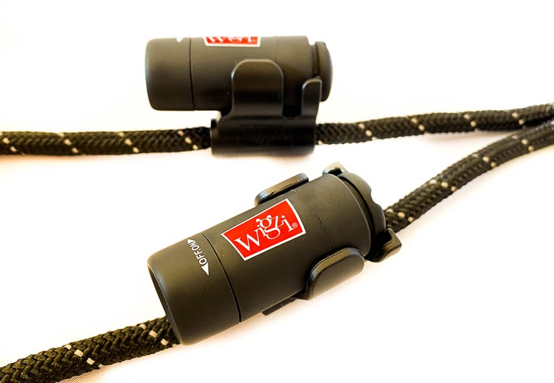 WIGZI 2 Dog Leash Automatically Untangles with 360Â° Spin, Gel Handle - Reflective Rope. Optional LEDs Light UP to 25 FEET. Universal Size All Dogs, Black, Med/Lrg Size with 2 Rechargeable Lights - Image 3